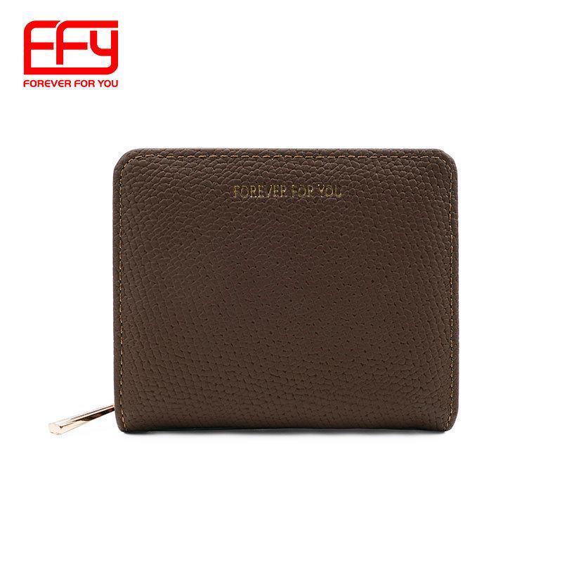 Stylish Compact Two-Fold Ladies PU Leather Wallet with High Capacity