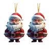 2/7 ks Vánoční Santa Claus Závěsná Dekorace Sváteční Párty Zimní Vánoční Strom 2D Plochá Akrylová Kreslená Závěsná Ozdoba Otec Vánoc