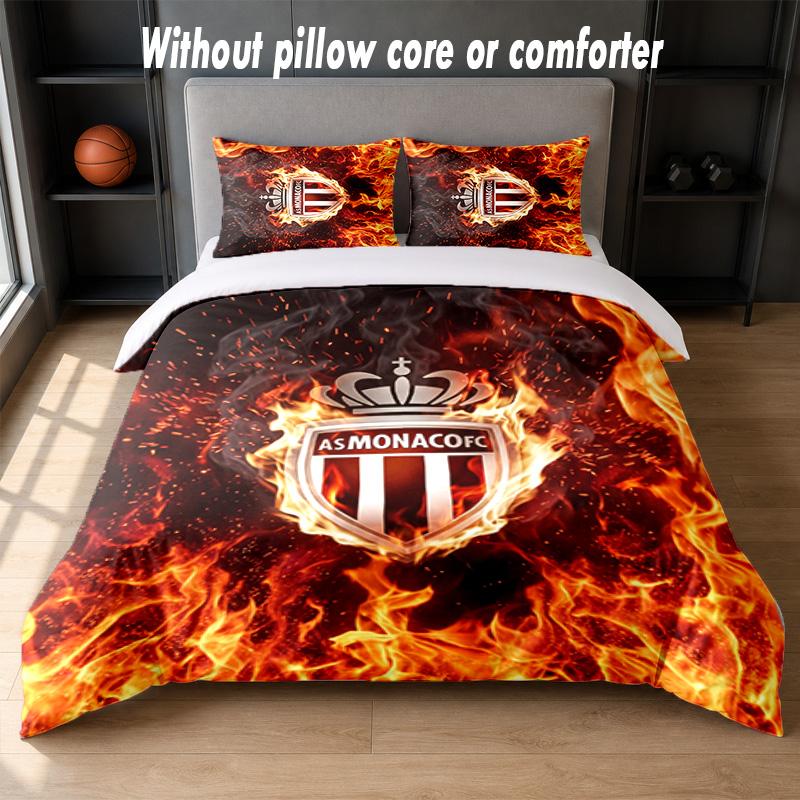 Monaco FC Design Bed Bedding Set 1 Duvet Cover + 2 Pillowcases Soft Breathable Household Bed Linens