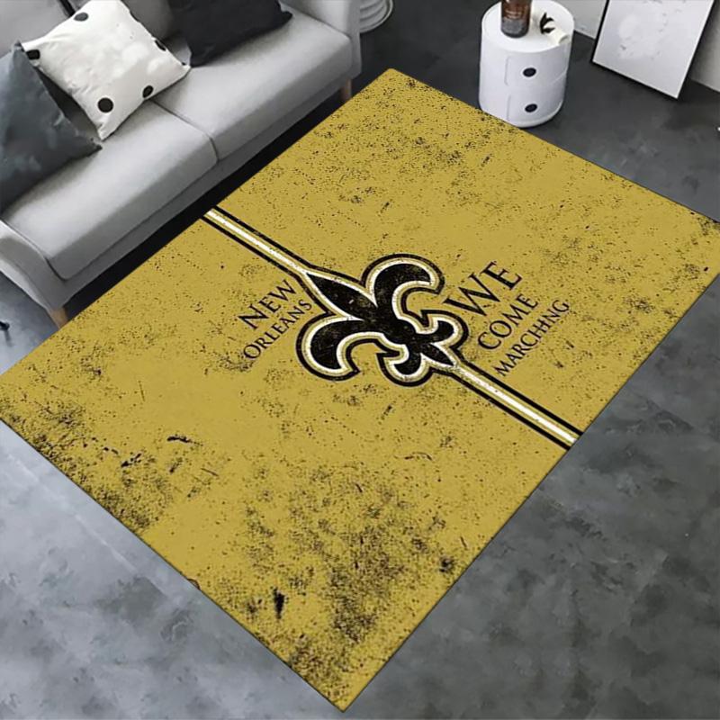 New Orleans Saints Carpet Rug for Living Room Bedroom Home Sofa Decoration,Kids Play Non-slip Floor Mat