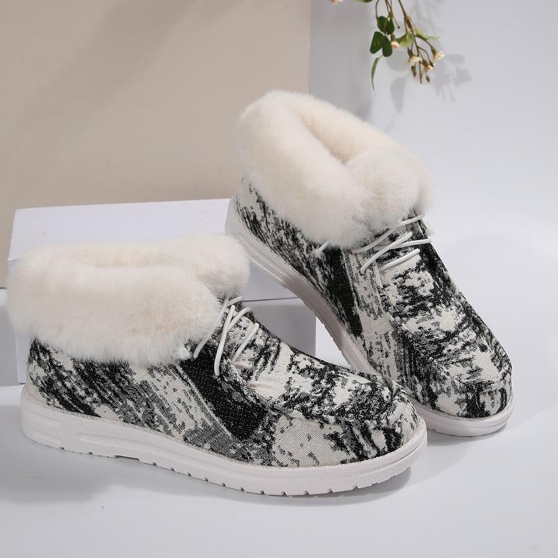 Women's Plus Size Euro-American Style Canvas Shoes - Low-Top, Round Toe, Lace-Up, Flat Sole, Casual Daily Slip-Ons for All-Day Comfort, New Style