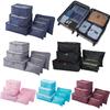 Qx Oxford Cloth Travel Storage Bag Suitcase Set Of 6 For Clothes And Underwear