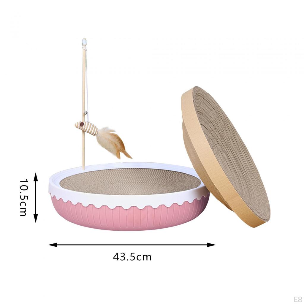 Cat Scratch Bowl Scratching Board Toys Round Indoor Training Sleeping Bed Non-slip