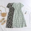 Elegant Mid-Length Short-Sleeved Dress for Middle-Aged and Elderly Women - Fashionable and Age-Reducing