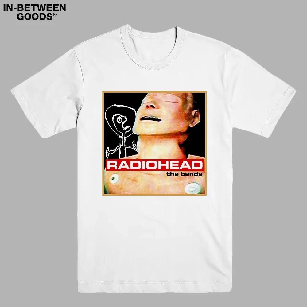 RADIOHEAD Printed TShirt Men Oversized Y2k Heavy Metal Band 2026 New Rock Punk American Casual Cotton Crew Neck Short Sleeve