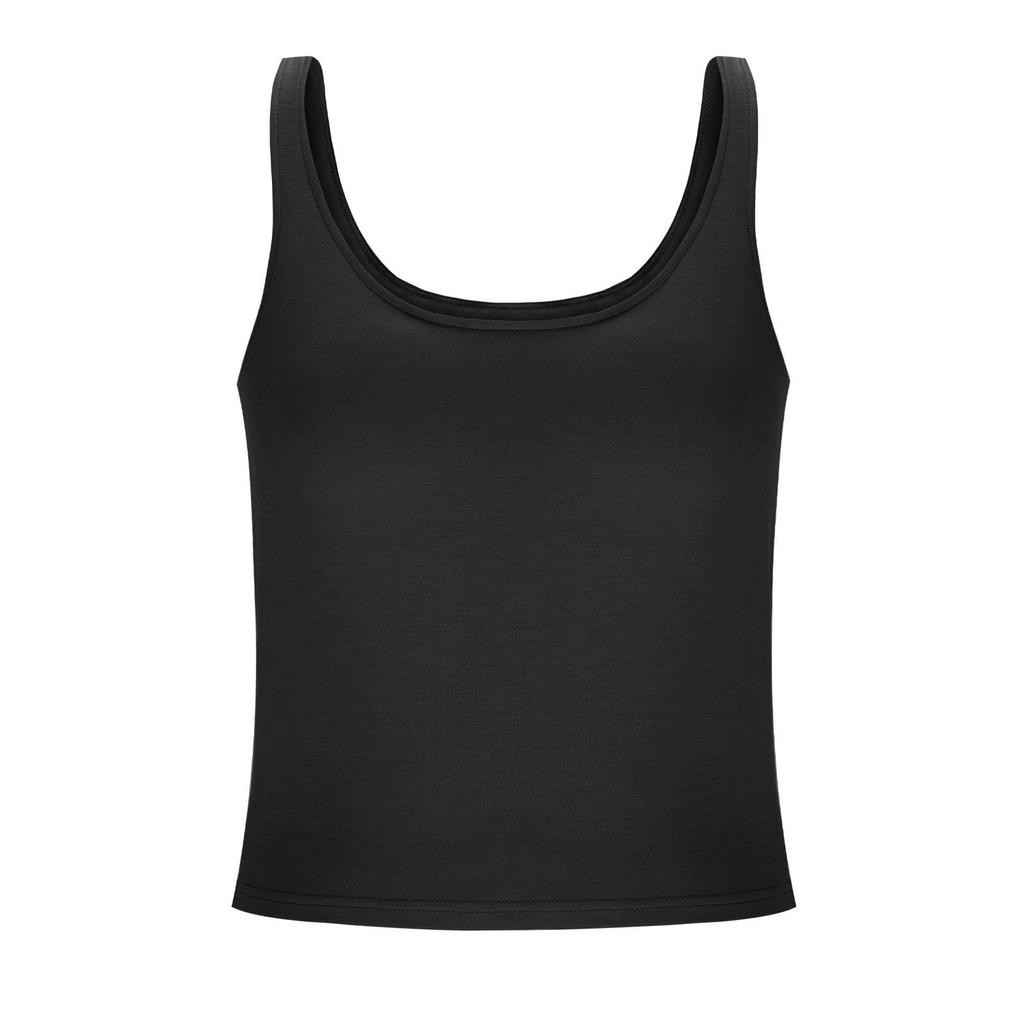 Ladies Vest Tops with Built in Bra Top Double Lined Tank Top Womens Vest Tops Tank Tops Women UK Style for Everyday Wear