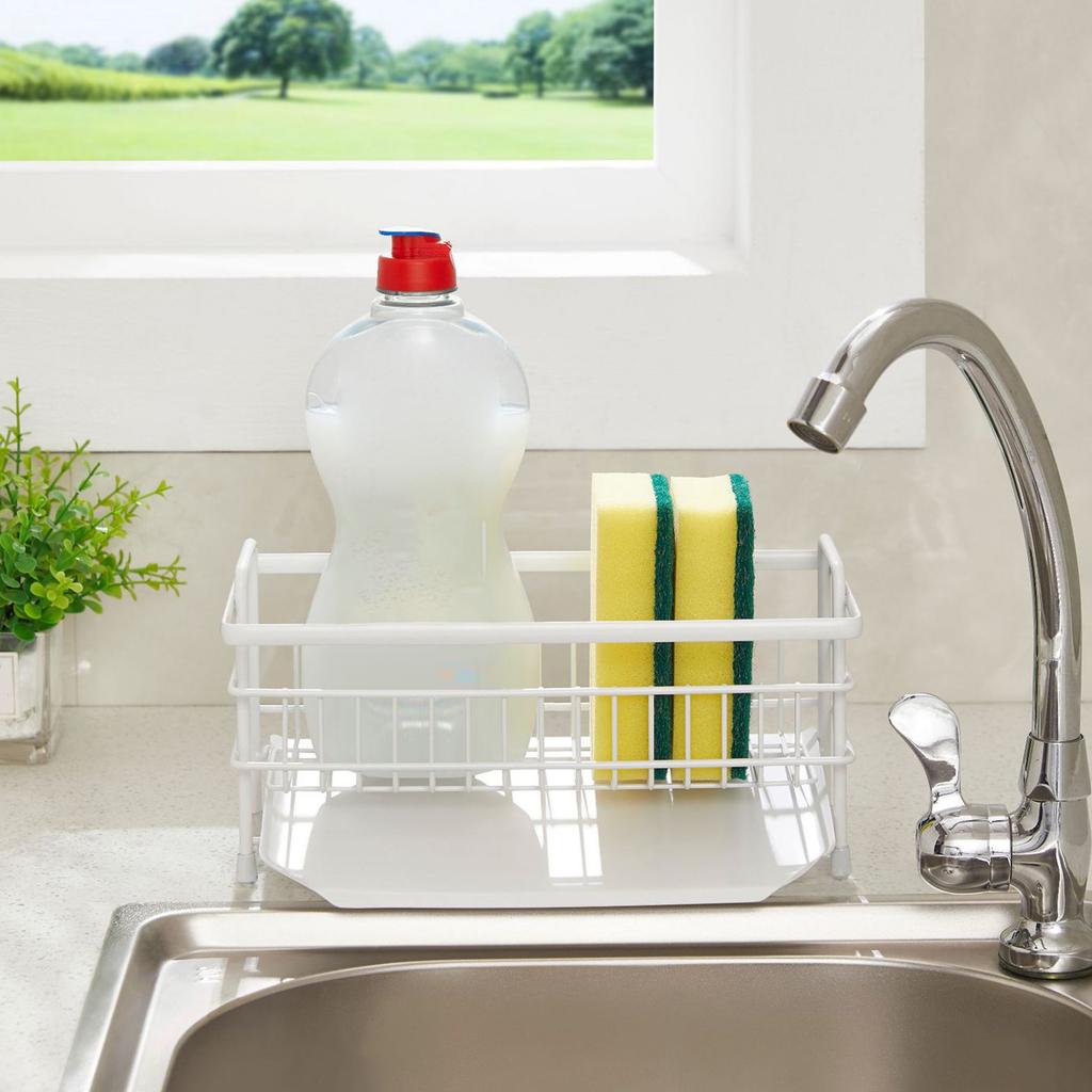 Sink Sponge Holder Stainless Steel Countertop Dish Sponge Organizer Dry Rack for Kitchen