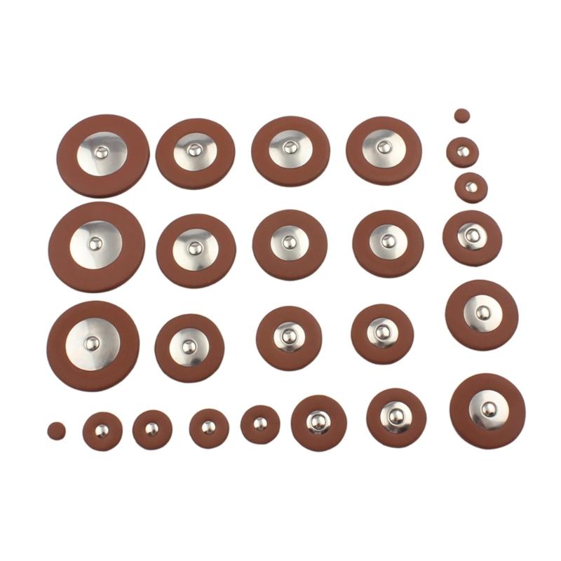 Saxophone Leathers Pads Button Leathers Pads Replacement Sax Leathers Cushion
