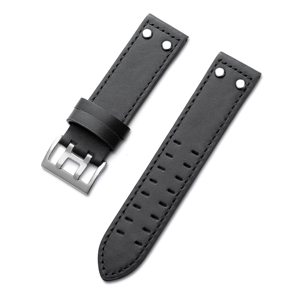 20 22mm Genuine Leather Watch Strap for Hamilton Khaki Aviation Field Navy H70595593 H77616533 Business Watchband Men Wristband