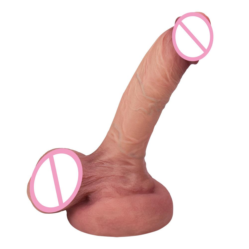 Phallischer, lebensechter, sinnlicher Simulationsdildo, weiblicher Masturbator, flüssiges Silikon-GEL-Sexspielzeug, Penis mit kostenlosem Geschenk