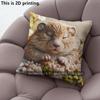 Cute Sleeping Hamster Daisy Pillow Covers Pattern Cushion Cover Suitable for Sofa Bedroom Car Pillow Cover