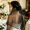 Vintage Style Triangle Scarf Polka Dot Head Scarf Elegant Bridal Veil  Bridal Shoot