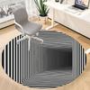 1pc Optical Illusion Chair Carpet for Office, Round Non Slip Durable Large Size Office Carpet, Suitable for Office