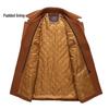 Men's Woolen Scarf Collar Overcoat - Autumn/Winter Warmth for Middle-Aged