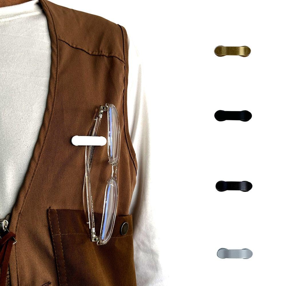 Metal Magnetic Eyeglass Holder Portable Pin Brooches Fashion Hang Magnet Hook  Men Women