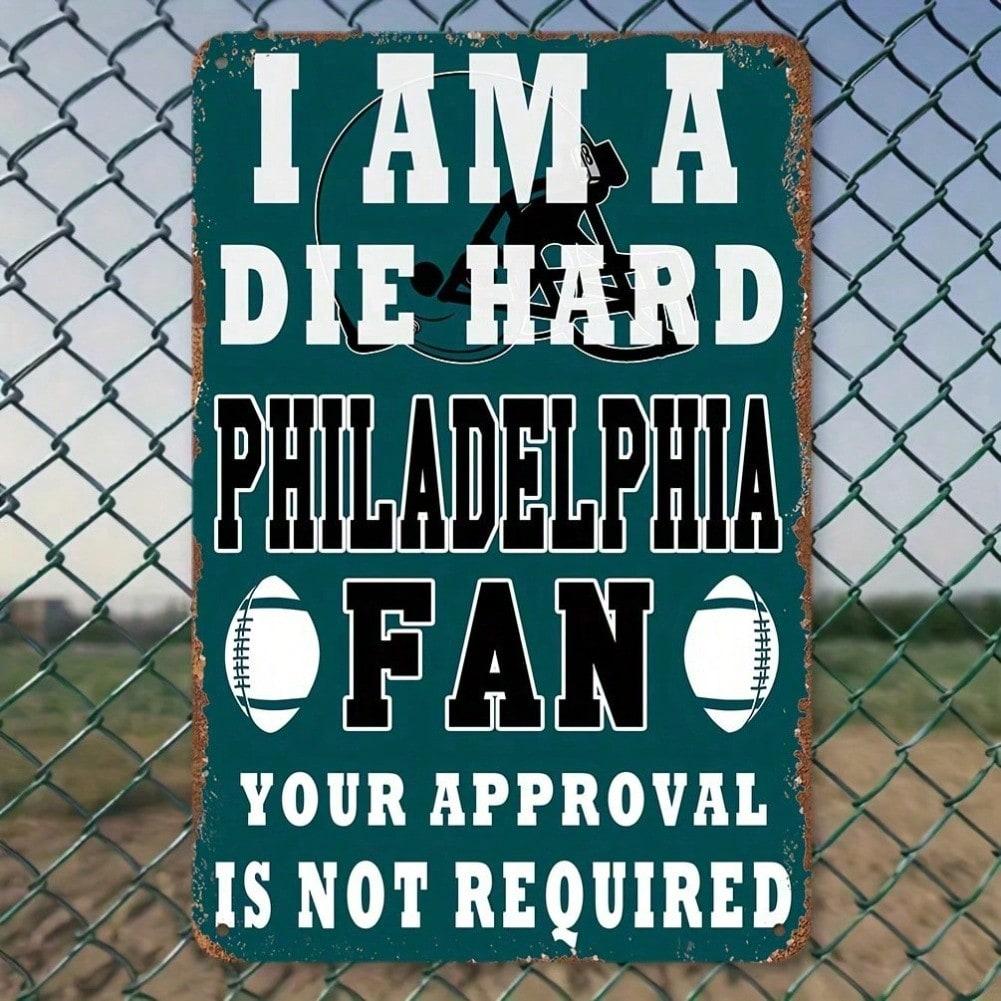 Philadelphia Eagles Vintage Metal Sign 8x12 Inch Football Team Decor Rustic Tin Art