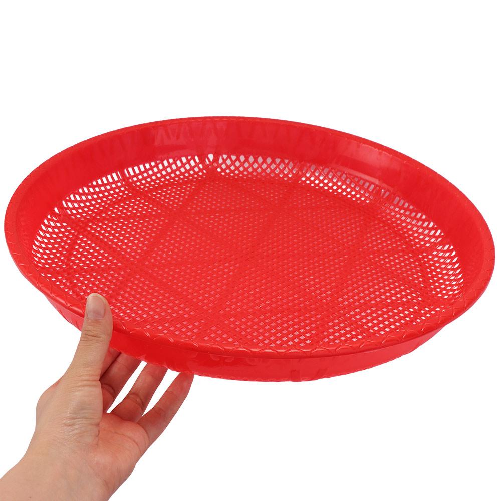 Cesto Portafutta in Plastica Rosso Vassoio Contenitore Cibo Pratico Cesto Scolapasta Casa