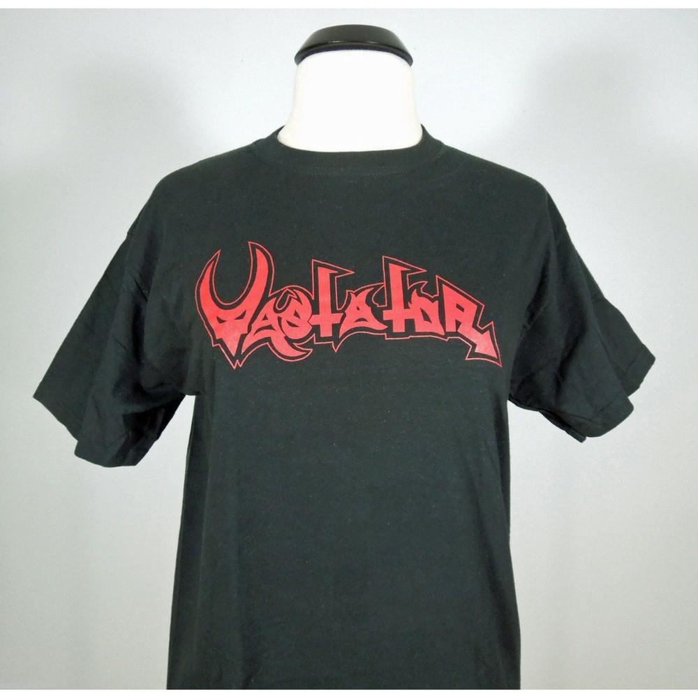 VASTATOR Hell Only Knows M MEDIUM T-Shirt Mens Black Band Logo Unisex T-Shirt XXXL