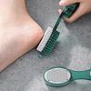 Foot Scrubber, 4 in 1 Portable Foot Brush Scrubber, Foot Heel Scrub Brush, Pedicure Foot File with Sandpaper Brush, Foot Rasp for Foot Dead Skin Remov
