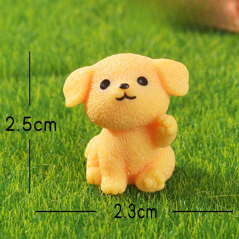 Mischievous Golden Retriever Puppy Micro-landscape Gardening Resin Small Decorative Animal