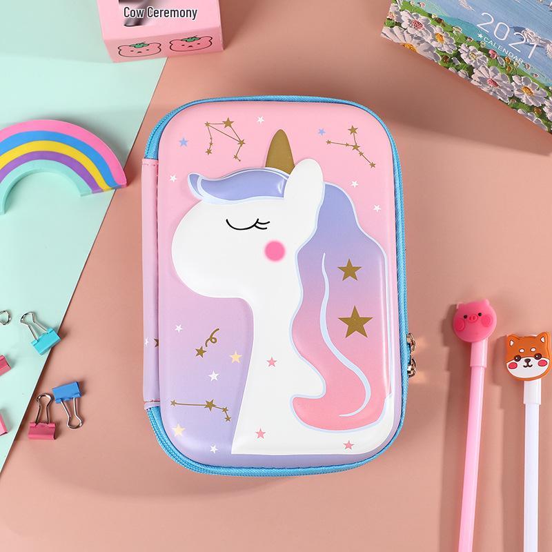 Cartoon Astronaut Large Capacity Pencil Case - Multi-purpose EVA Pencil Box for Kids