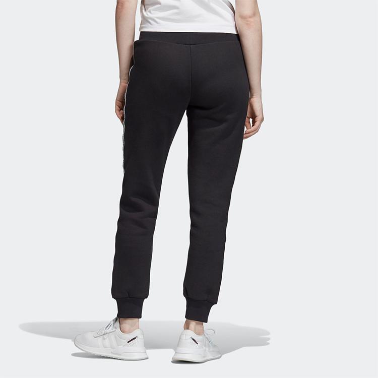 Adidas Originals RYV Side Logo Print Drawstring Cuffed Vintage Sweatpants Women Bottoms Black FN2789