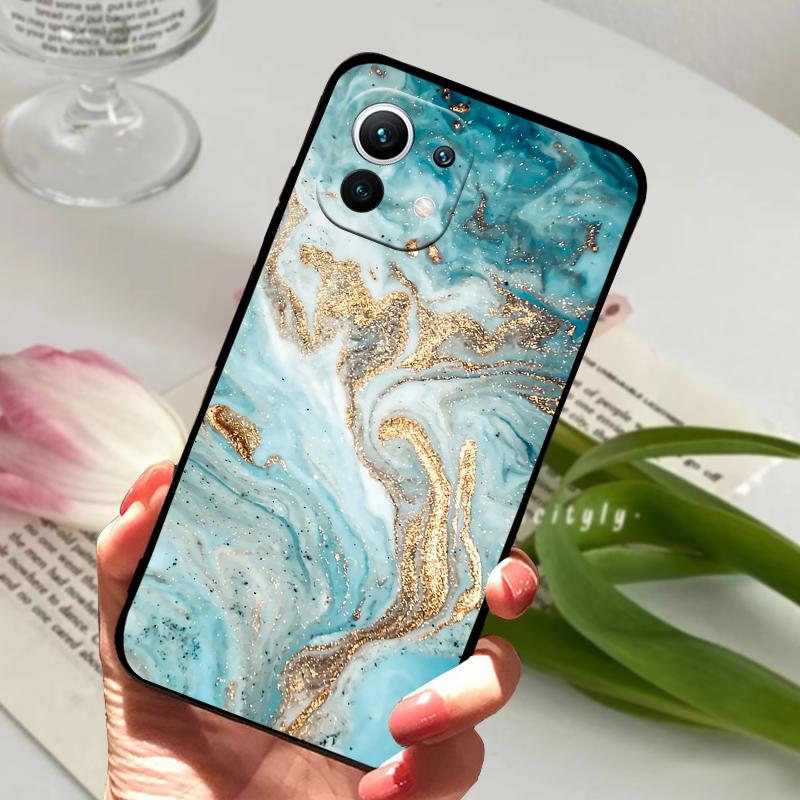 For Xiaomi Mi 11 Case Mi11 Pro Sea Beach Shockproof Silicone Soft TPU Phone Cover For Mi 11 Lite 4G 5G Cute Animal Bumper Fundas