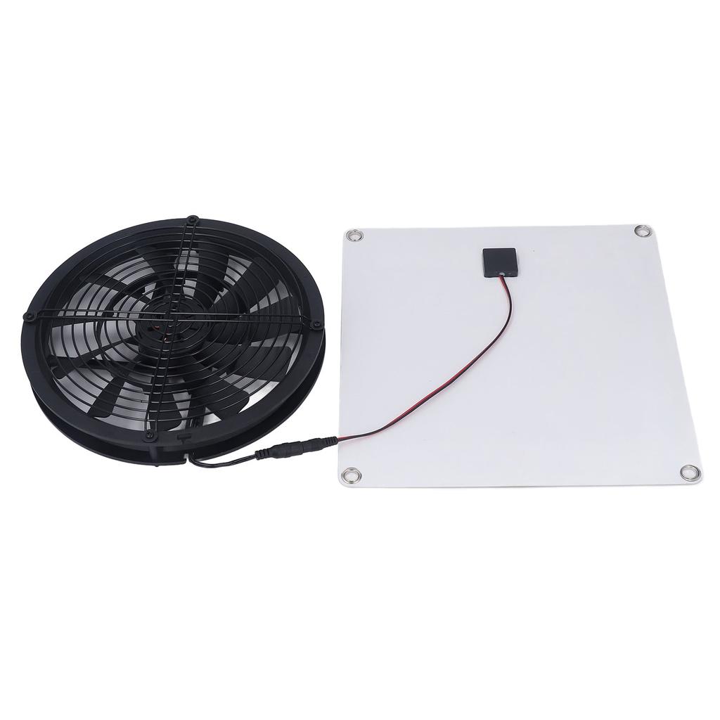 5V 10W Solar Panel Powered Fan Quite Operation Exhaust Ventilator Fan for Greenhouse RV Camping
