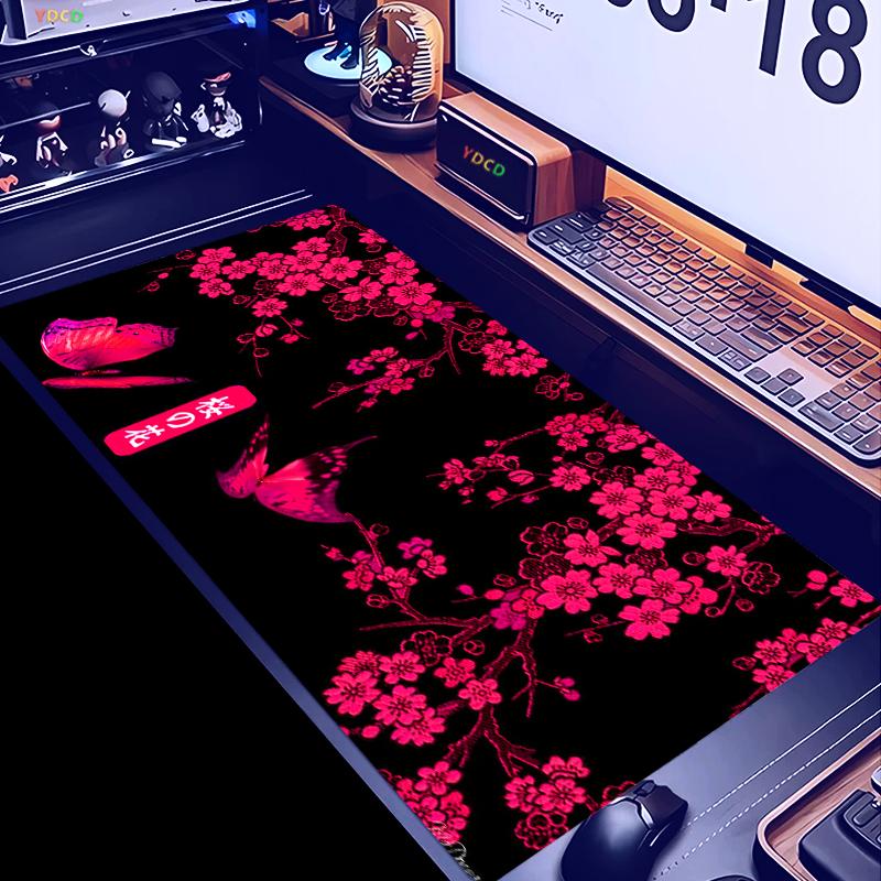 

Коврик для мыши 500X1000мм Сакура Большой Игровой Коврик для Мыши Фиолетовый Цветущая Вишня Коврик для Клавиатуры XXL Коврик для Мыши Аксессуары для ПК Резиновый Настольный Коврик 300X600X2mm