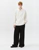 Giosngio Terry Collar Zip-Up Sweatshirt Ivory