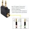 4-Pack Airline Airplane Flight Adapters for Headphones, Golden Plated 3.5mm Jack