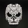 Zarte Vollgesichts-Diamant-Metallmaske Personalisierte Vollgesichts-Metallmaske mit Diamantdetails für Party und Halloween