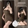 Xianyi Pure Desire Lace Splice Sexy Bodycon Sling Dress - Solid Color Sleepwear 689