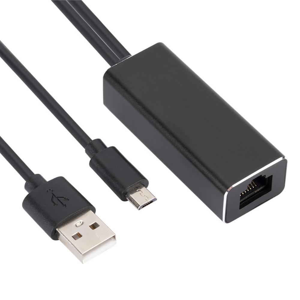 Ethernet Adapter Compatible For Fire TV Stick Micro USB To RJ45 With USB Cable