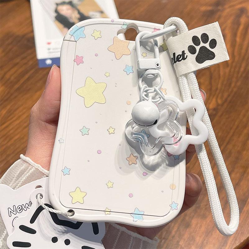 New New Student School Card Protective Cover With Star Pendant Keychain Photo Card Display Backpack Small Pendant ID Card Holder