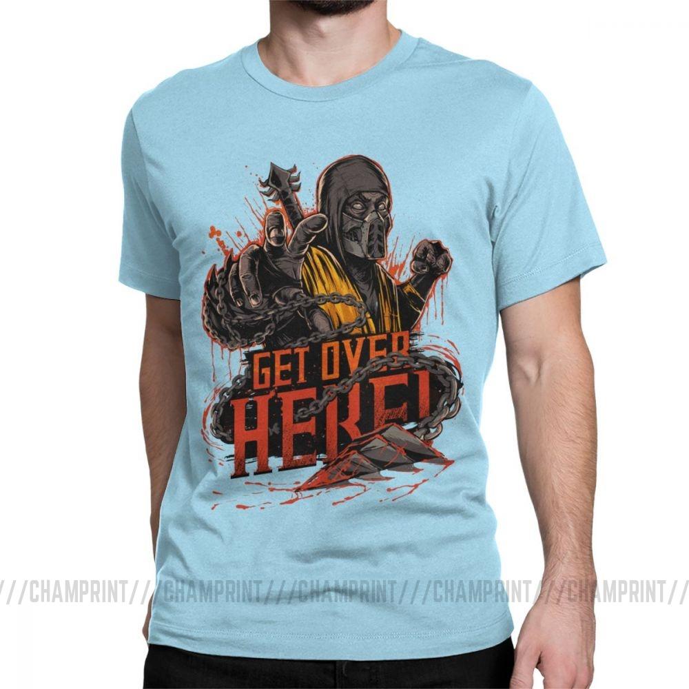 Scorpion Get Over Here Mortal Kombat 11 T Shirts Print Popular Fighting Game T Shirt