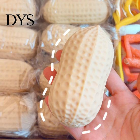 Peanut Desk Toy 1/3/5Pcs Shaped Squeeze Stress Relief Fidget Hand Exercise Relaxation Ball Simulated Food Sensory Pocket Size