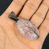 Rose Quartz Jewelry, 999 Copper Wire Wrapped Pendant Handmade Gemstone Jewelry, Gifts For Wife Brand New Pendant