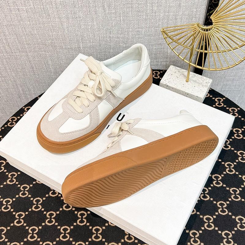 Grape mother same retro leather white casual moral training shoes women's low-top sports board shoes female student party