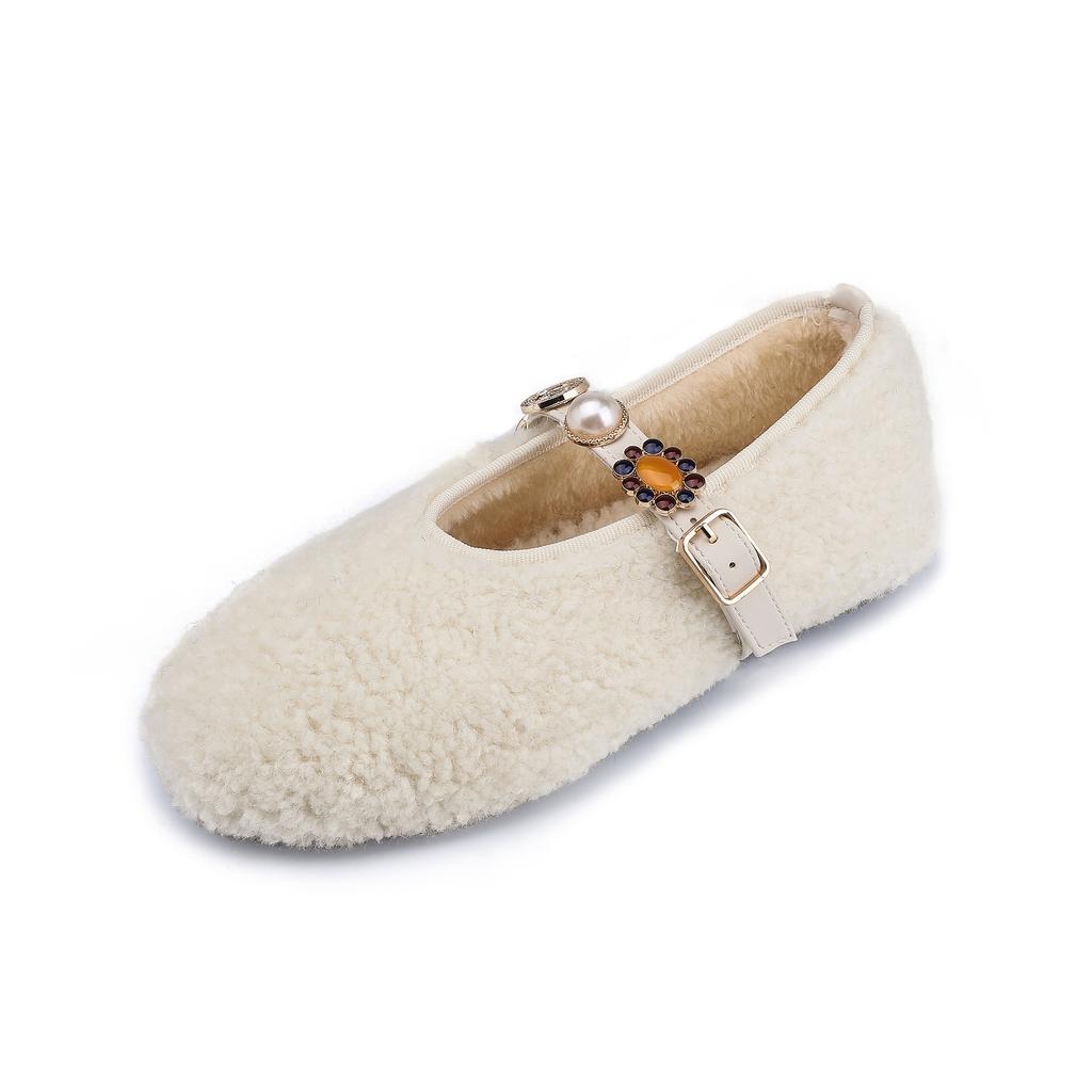 Retro gold coins with thick soles, fluffy shoes for women, high-end fashion and versatile casual shoes for women, women's shoes for women