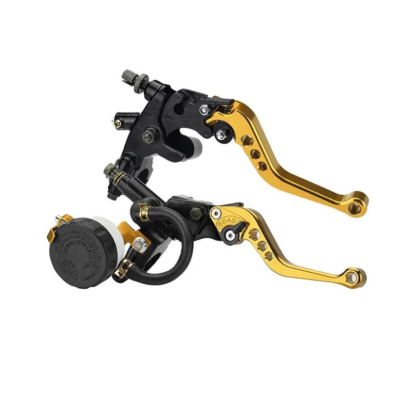 Universeller 7/8" 22mm CNC Aluminium Bremskupplungshebel Hydraulischer Hauptbremszylinder für 250cc-500cc Dirt Pit Bike Motorradteile