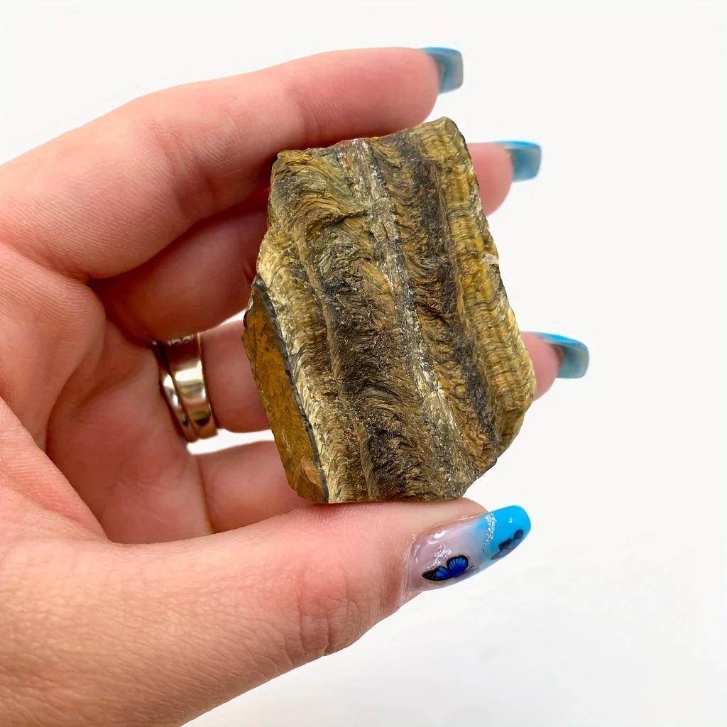 

Natural Tiger Eye Tumbled and Crushed Stones for Fish Tank and Crystal Incense Diffuser Decoration 2-3 cm, 100g