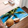 Seastar Seashell Beach Doormat Realistic Seaside Sand Print Non Slip Entrance Floor Mat For Front Door Coastal Home Decor