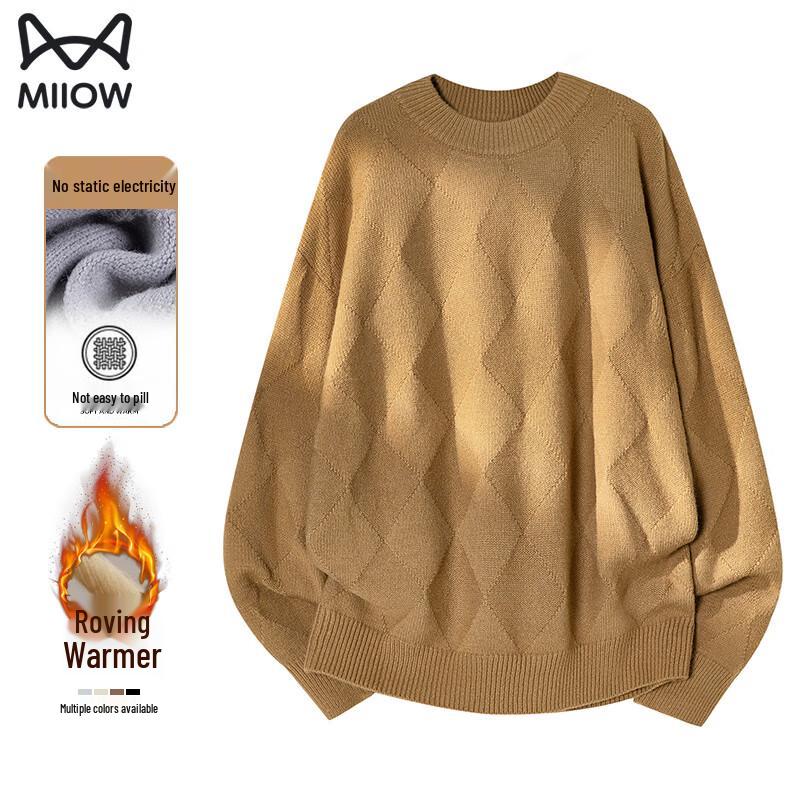 

MWR Unisex Warm Loose Fit Round Neck Knit Sweater 3XL