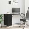 Computer Desk Black Oak Effect 131 x 48 x 75 cm