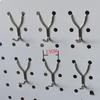 10 Pcs Wall Mesh Peg Board Hook Display Hanging Boards Hole Hooks Stainless Steel Pegs  Grid