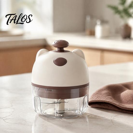 Wireless Kitchen Tool Electric Garlic Masher, Portable Food Chopper with Stainless Steel Blades, Rechargeable Mini Vegetable Crusher for Cooking