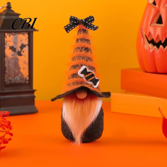 Halloween Party Supplies Gnome Decor, Cute Gradient Ghost Figurine, Faceless Statue Durable Decorations for Shelf Table, Spooky Ornament Home