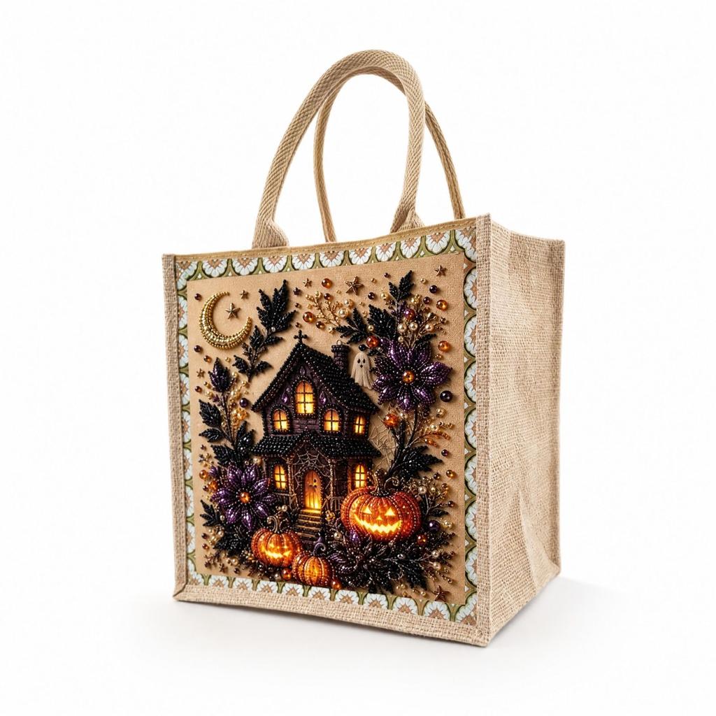 5D Handbag Kit with Rhinestones Halloween Candy Bag Holiday Gift Decoration