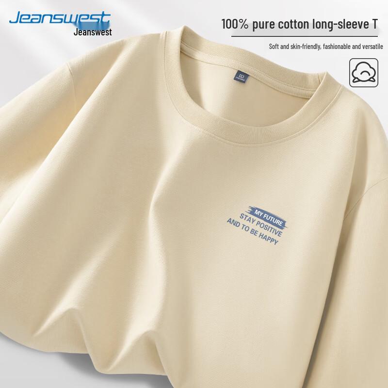 Jeanswest Men's Casual Cotton Long Sleeve T-Shirt